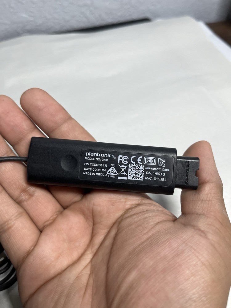 Poly Plantronics DA80 USB Audio Processor Telephone Headset