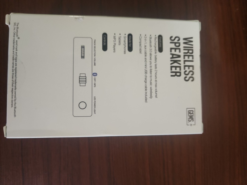 GEMS - Bluetooth Wireless Speaker (Emerald) [Brand New]