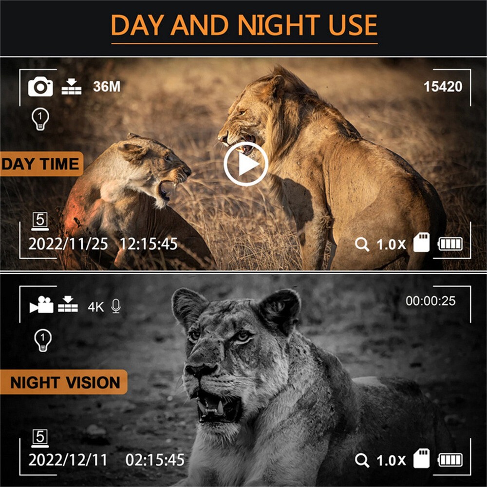 4K Night Vision Goggles Infrared Digital Binoculars with 3.2'' HD Screen