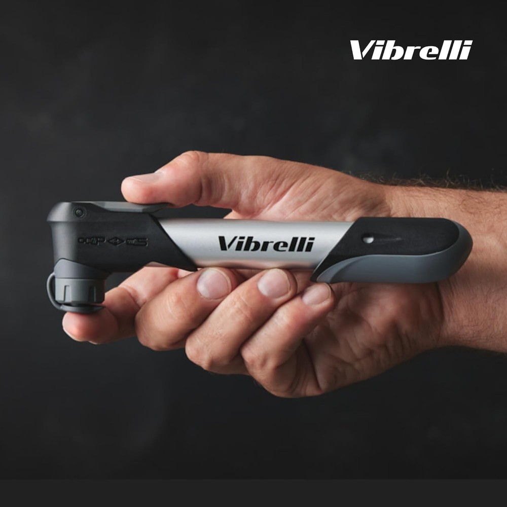 120 PSI Mini Bike Pump - Compact, Lightweight, Includes Glueless Kit