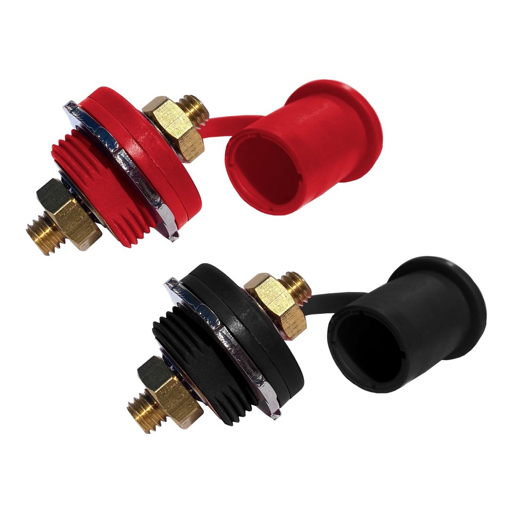 3/8" Thru-Panel Stud Bulkhead Battery Terminals Connectors Junction Firewall