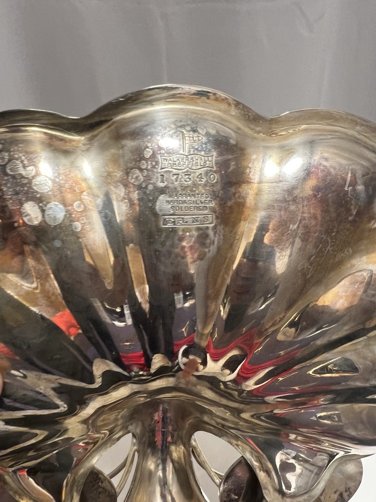 Large Victorian Walker & Hall Silver Plated Double Strawberry Server