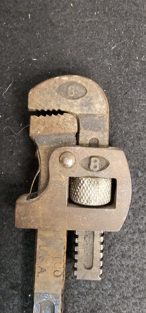 Vintage Worth 8 Inch Pipe Wrench Stillson Pattern