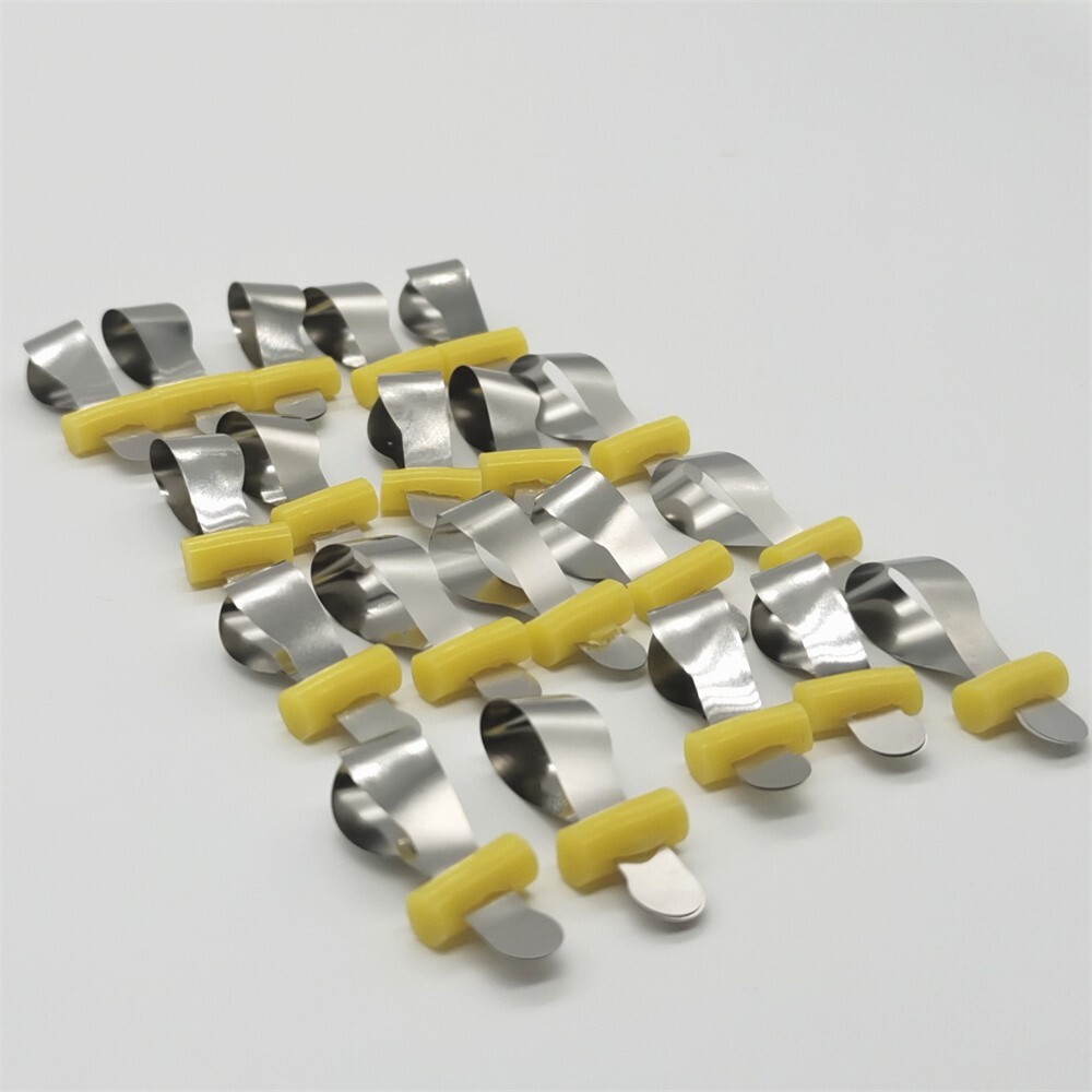 20 Pcs Dental Twin Anterior Matrices Sectional Contoured Polyester Matrix Bands