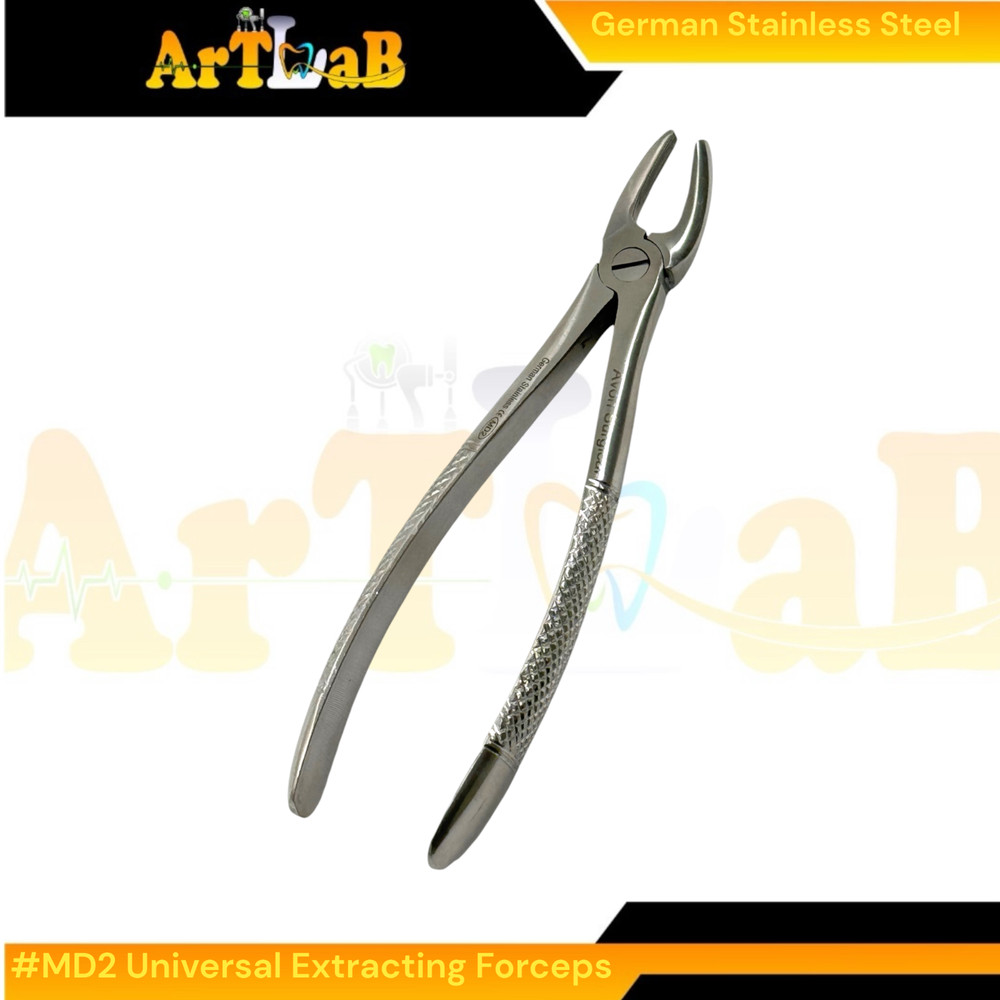 Extraction Forceps MD2, Upper First, Second, & Third Molars - Stainless Steel