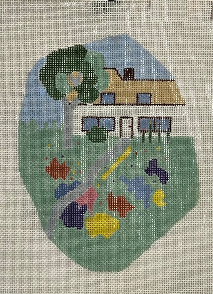 Judith Needlepoint KNOTHOLE COTTAGE Needlepoint Canvas w/Instructions 562F