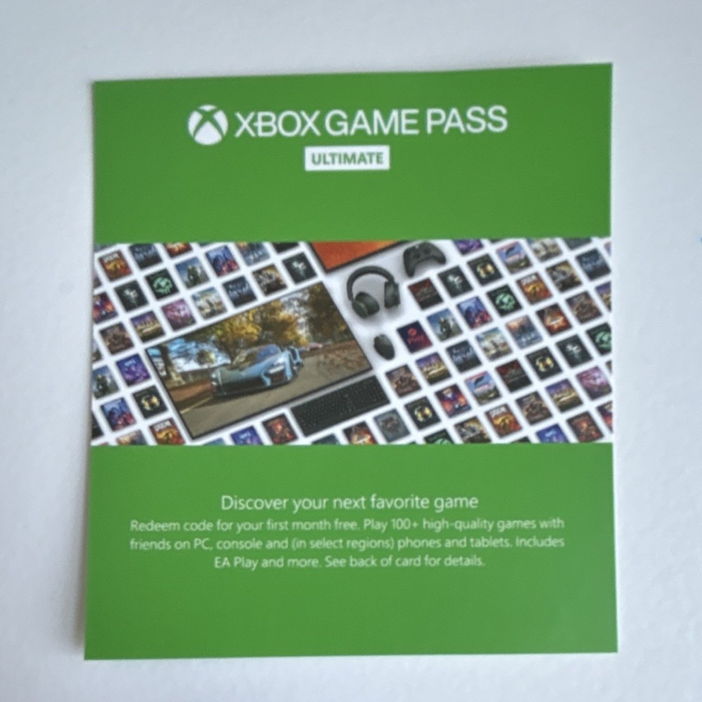 Microsoft Xbox Game Pass Ultimate 1 Month Card Includes EA Play Xbox PC Android