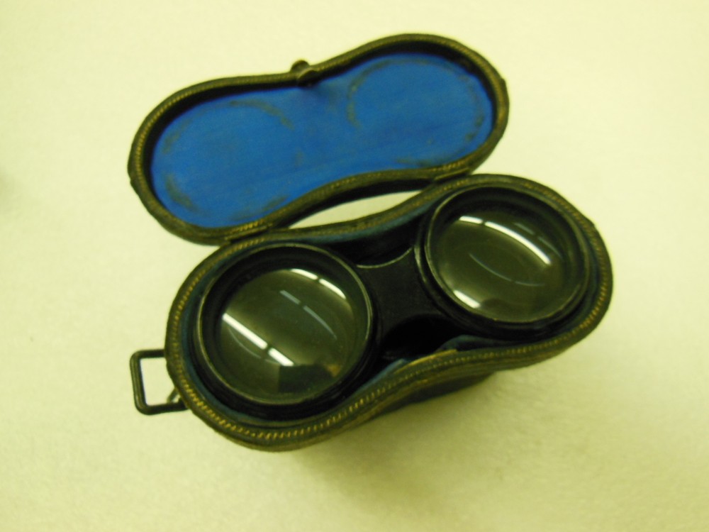 antique Opera Optical Glasses / Binoculars with Case