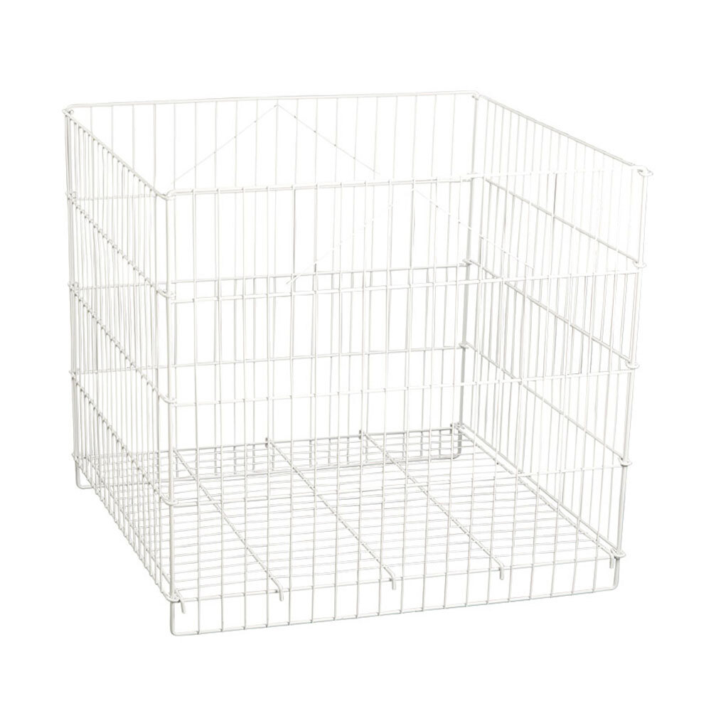 SSWBasics White Wire Dump Bin - 26" X 26" X 30"