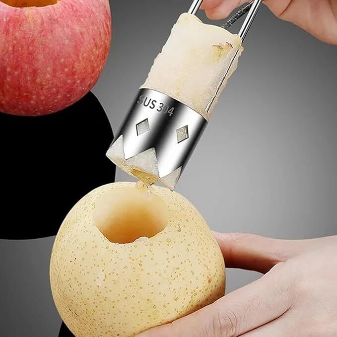 Universal Stainless Steel Fruit Core Remover,Durable Corer with Ergonomic Handle
