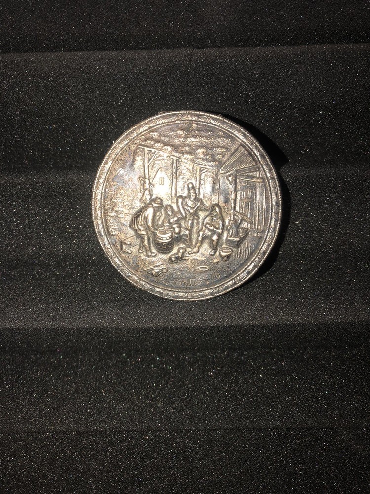 Hans Jensen Danish Silver Plated Compact with mirror