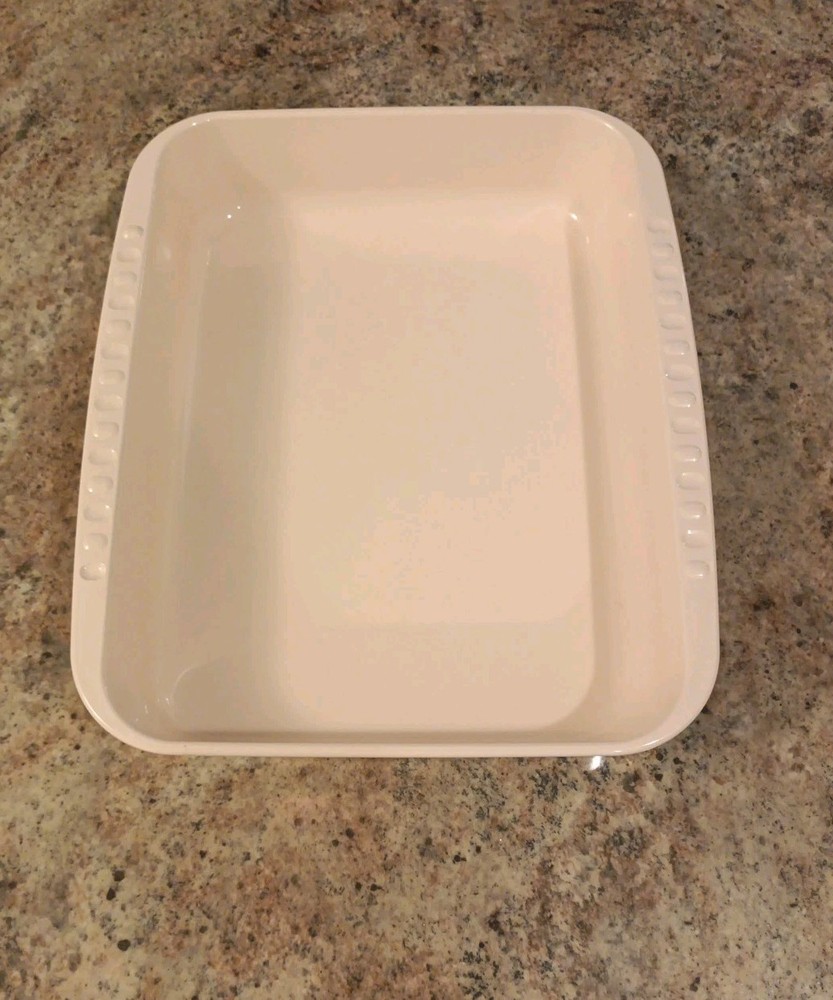 VTG Tupperware Microwave 3 Qt Rectangle Pan Almond Tupperwave 2340 MINT