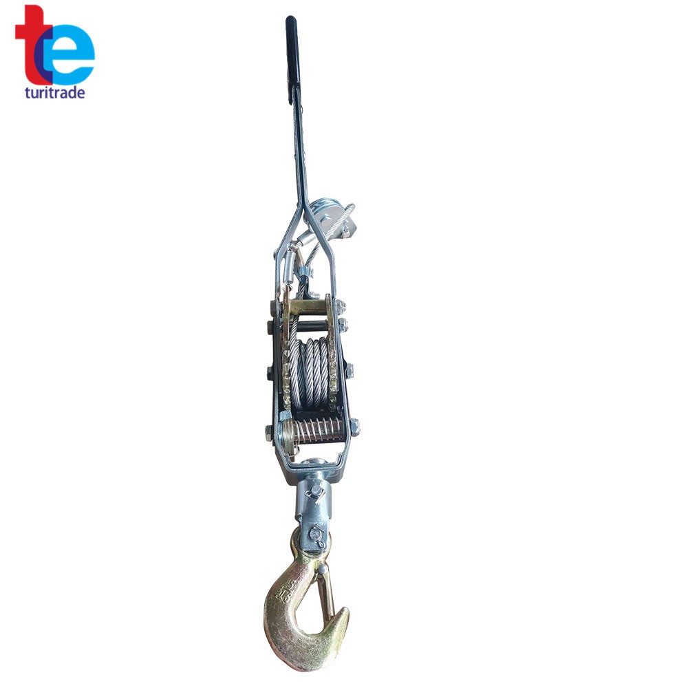 Heavy Duty Hand Power Cable Puller 4T Rachet Dual Gear Power Puller New