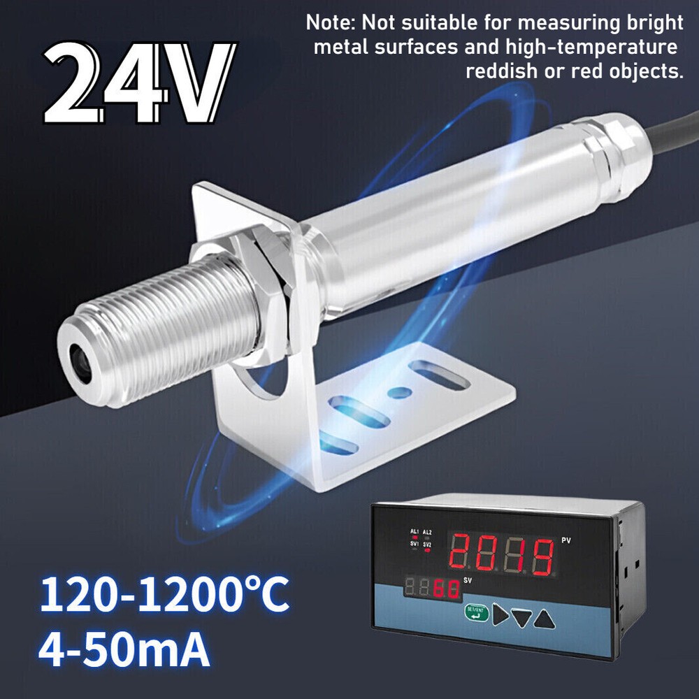 24V Infrared Thermometer Sensor Non-contact Industrial Temperature Controller