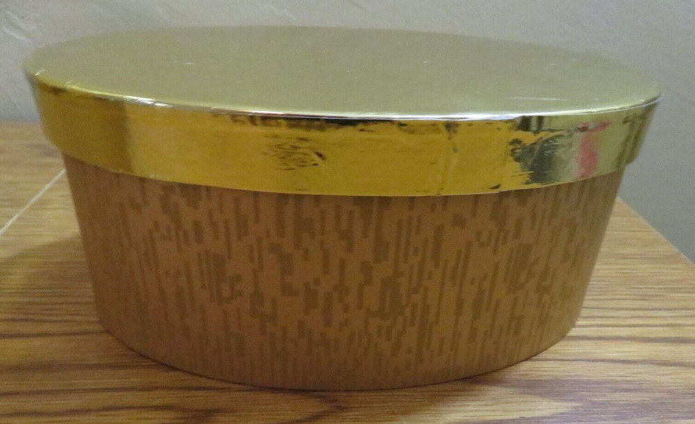 Nesting OVAL BOXES WITH LIDS GOLD Set Of 5