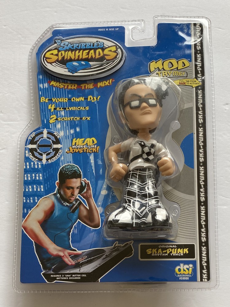 DJ Scribble’s Spinheads Mod Ska-Punk Joystick Figure DSI Electronics 2003 #59008
