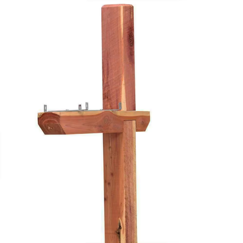 Cedar Deluxe, Drive-In, Crossarm, Mailbox Post Kit, Natural