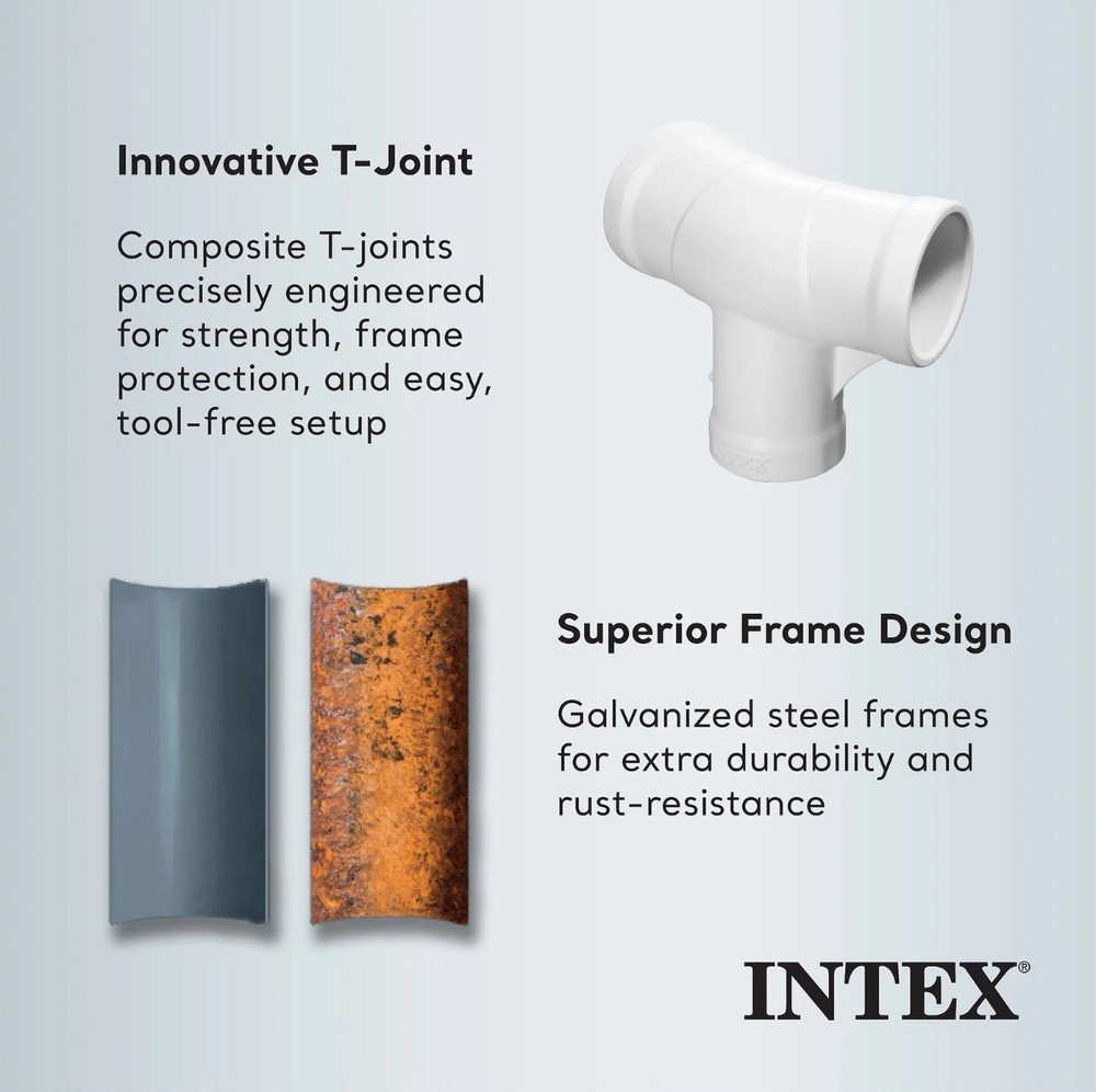 Intex 16' x 8' x 42" Prism Frame Rectangular Above Ground Swimming Pool Set