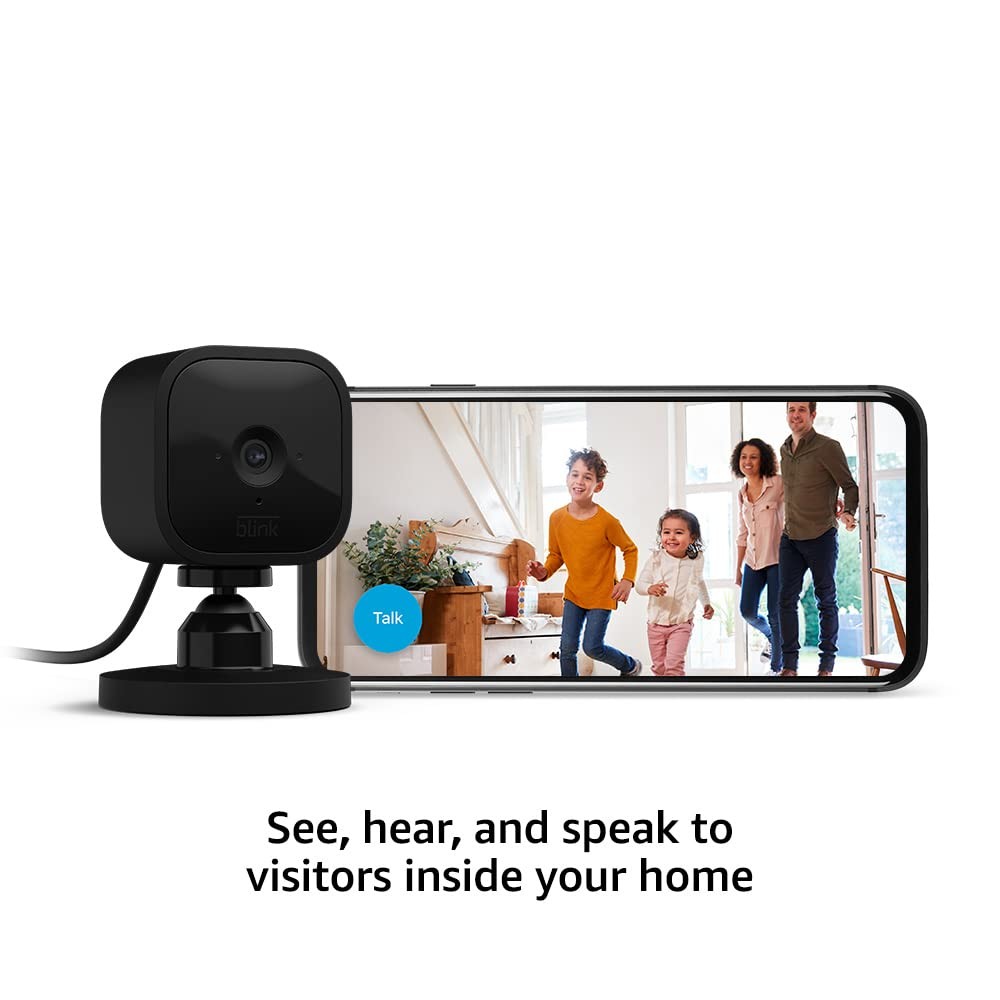 2 Pack Blink Mini 1080p WiFi Security Camera with Motion Detection, Night Vision