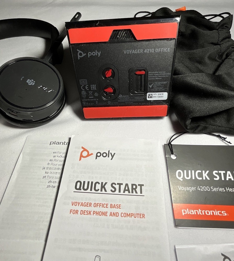 Plantronics Poly Voyager 4210 Headset & Dock