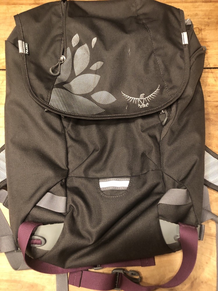 New Osprey Flap Jill Backpack Three Section Charcoal Gray