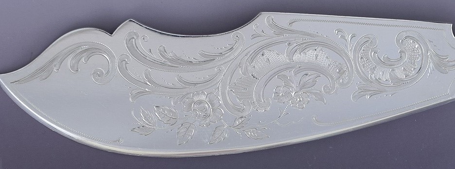 c1900 Fab German Bruckmann Sons Silver 40pc Fish Set w Serving Pieces E Mono