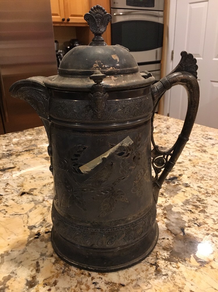 Reed & Barton Antique Silver Plate Water Pitcher