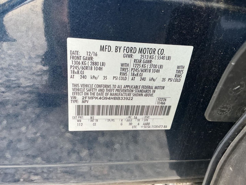 Driver Left Front Window Regulator Fits 15-24 EDGE 4915815