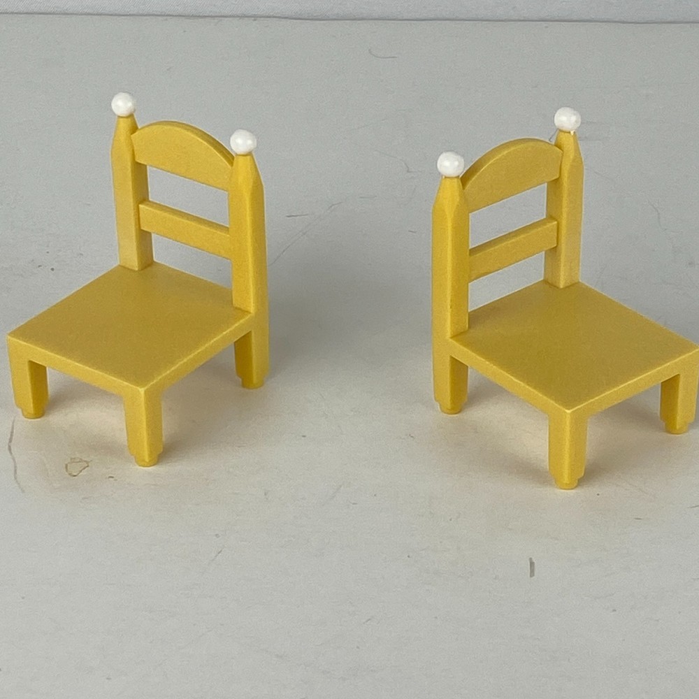 Calico Critters Epoch Sylvanian Chairs White Knobs Design On Back