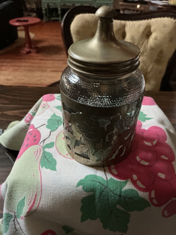 Vintage Silver Overlay Sugar Dispenser Hecho Mexico