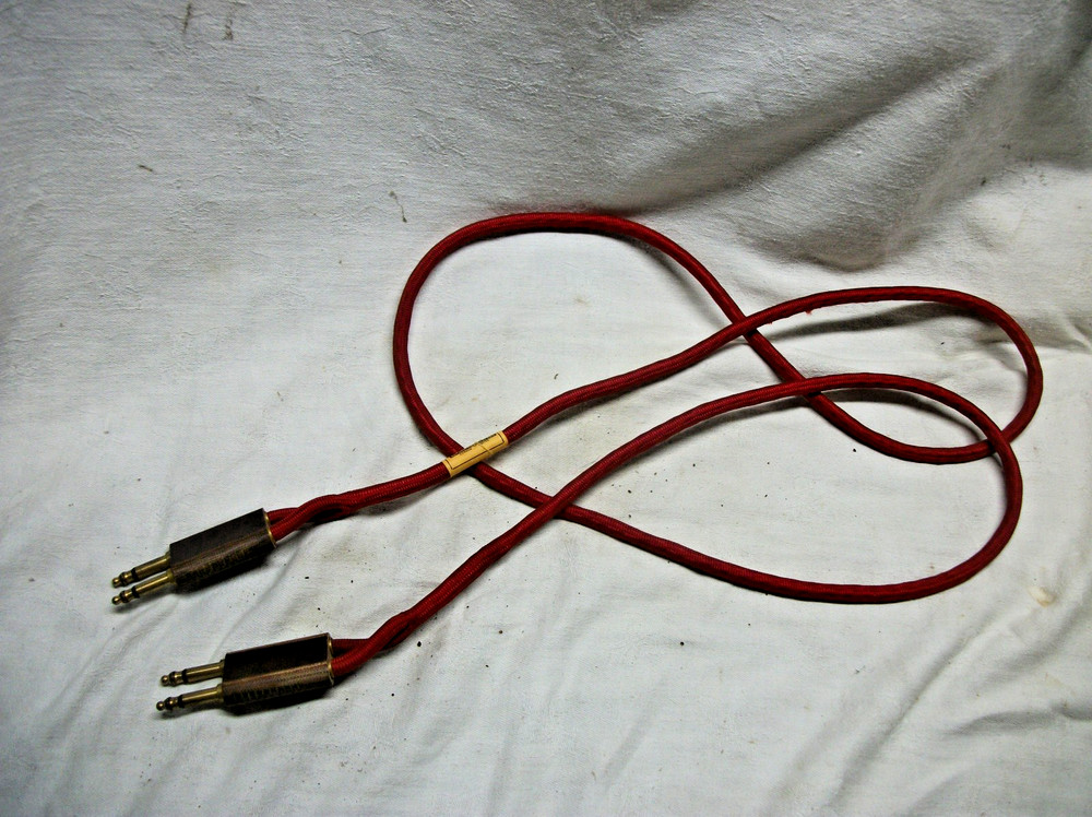 Automatic Electric Canada D543578-B red cloth switchboard patch cord 6ft
