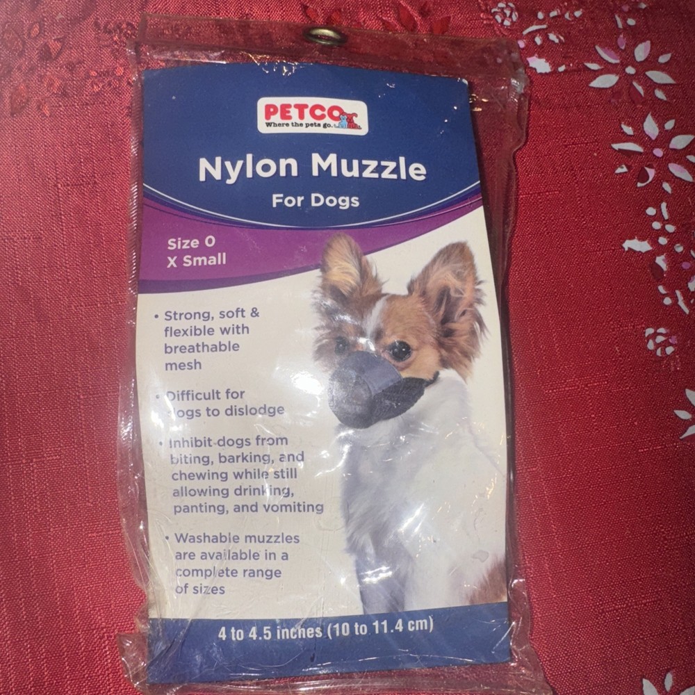 Petco Nylon Muzzle For Dogs Size 0  XS