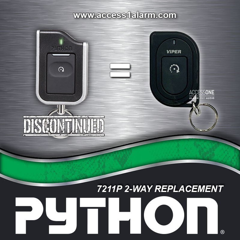 Python 7211P 2-Way 1-Button Remote Control EZSDEI7211 Viper 7211V Replacement