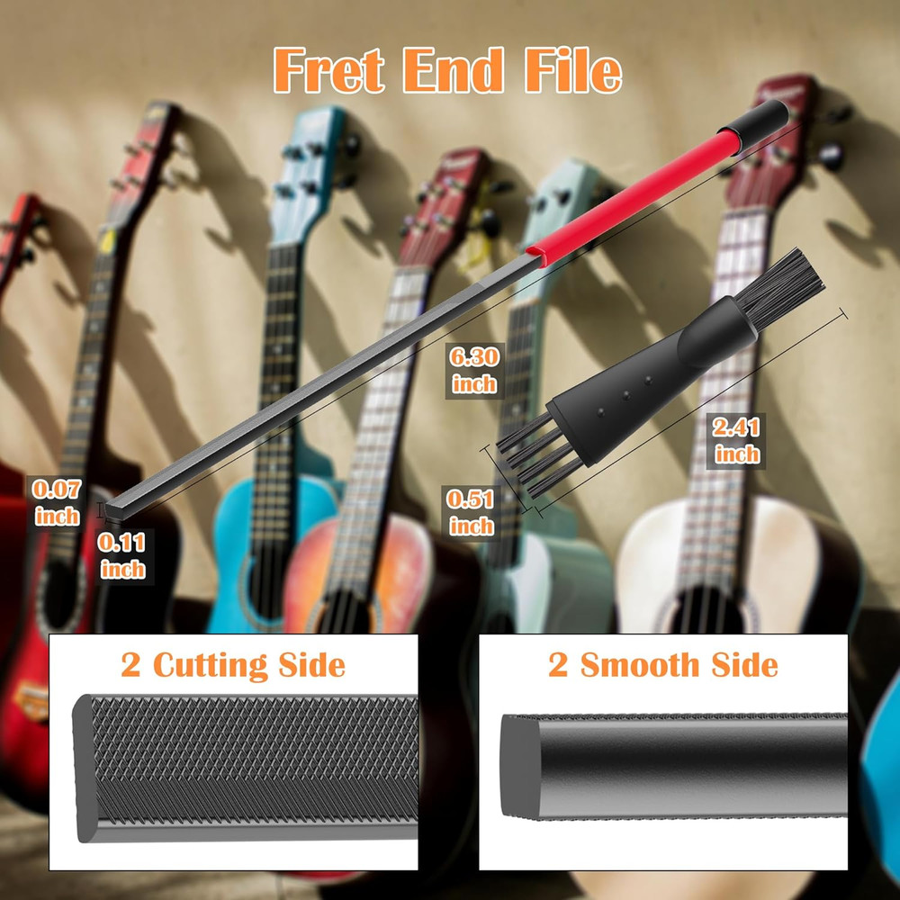 Fret End Dressing File, Fix Sharp Guitar Fret Ends - Professional Luthier Tool -