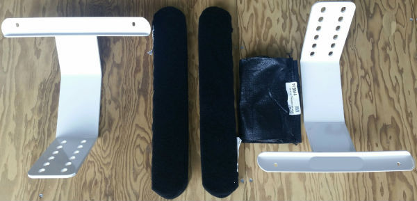 Shorelander TA0124-01 White Bunk Load Guide 5 Hole Bracket For 2x4, 2x5 Frames