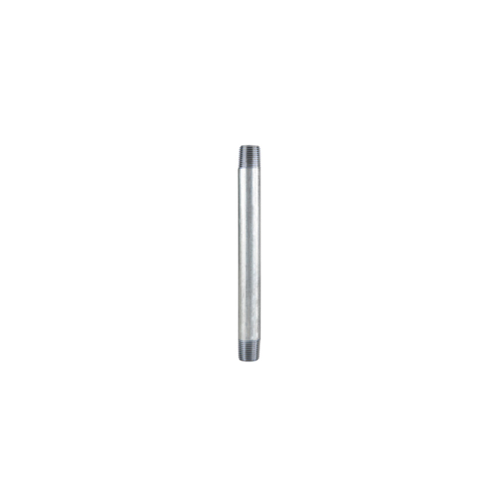 1/4" MNPT X 4" Long Threaded Galvanized Pipe Nipple
