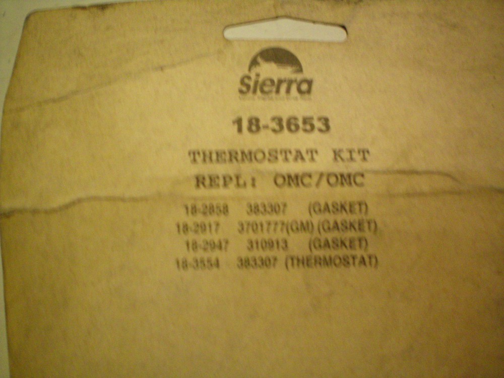 SIERRA #18-3653 THERMOSTAT KIT, FREE FREIGHT