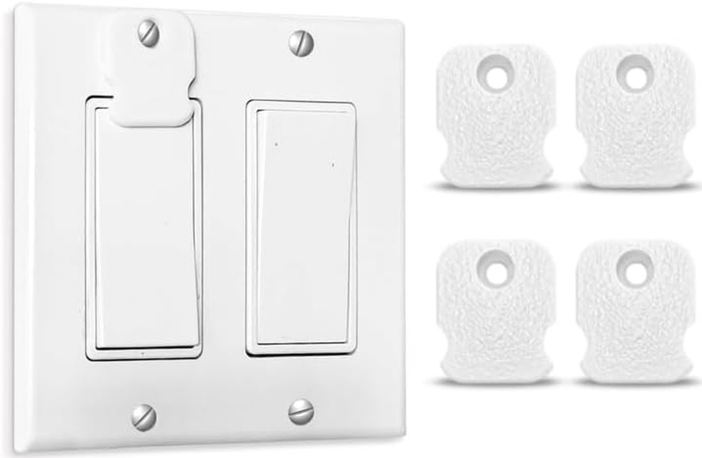 Light Switch Guard for Rocker Switches Prevent Accidental On/Off Durable Plastic