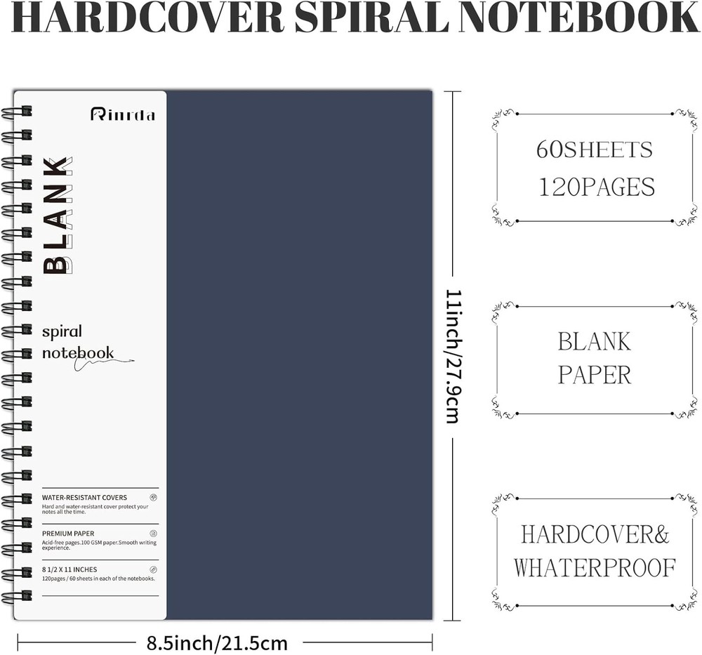 Notebook Spiral Notebook - Notebook 120 Pas 100 GSM Thi Blank