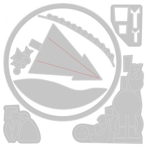 Sizzix "Snowdome" by Jenna Rushforth Snowglobe Thinlits Dies- 665343 MSRP $15