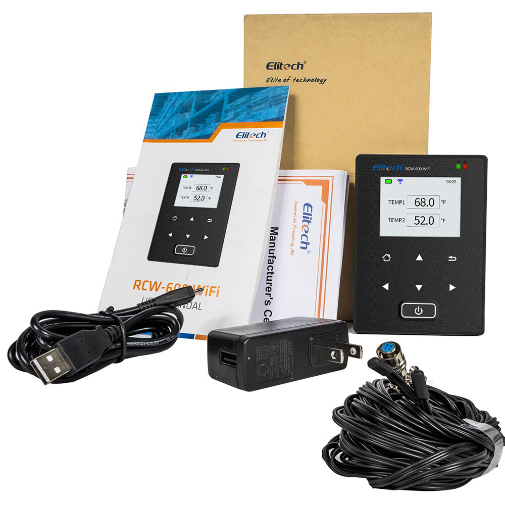 Elitech RCW-600WiFi 10PCS Temperature Data Logger w/External Temp Probes