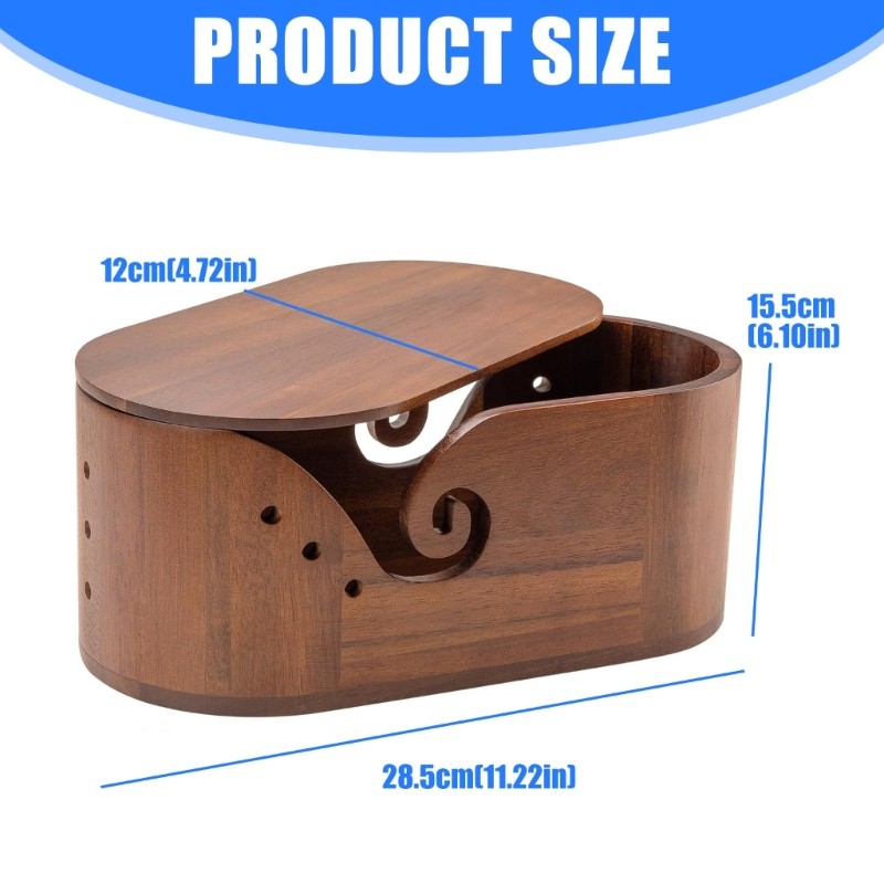 Knitting Assistant Container Can Holds Multiple Yarns And Small Accessories