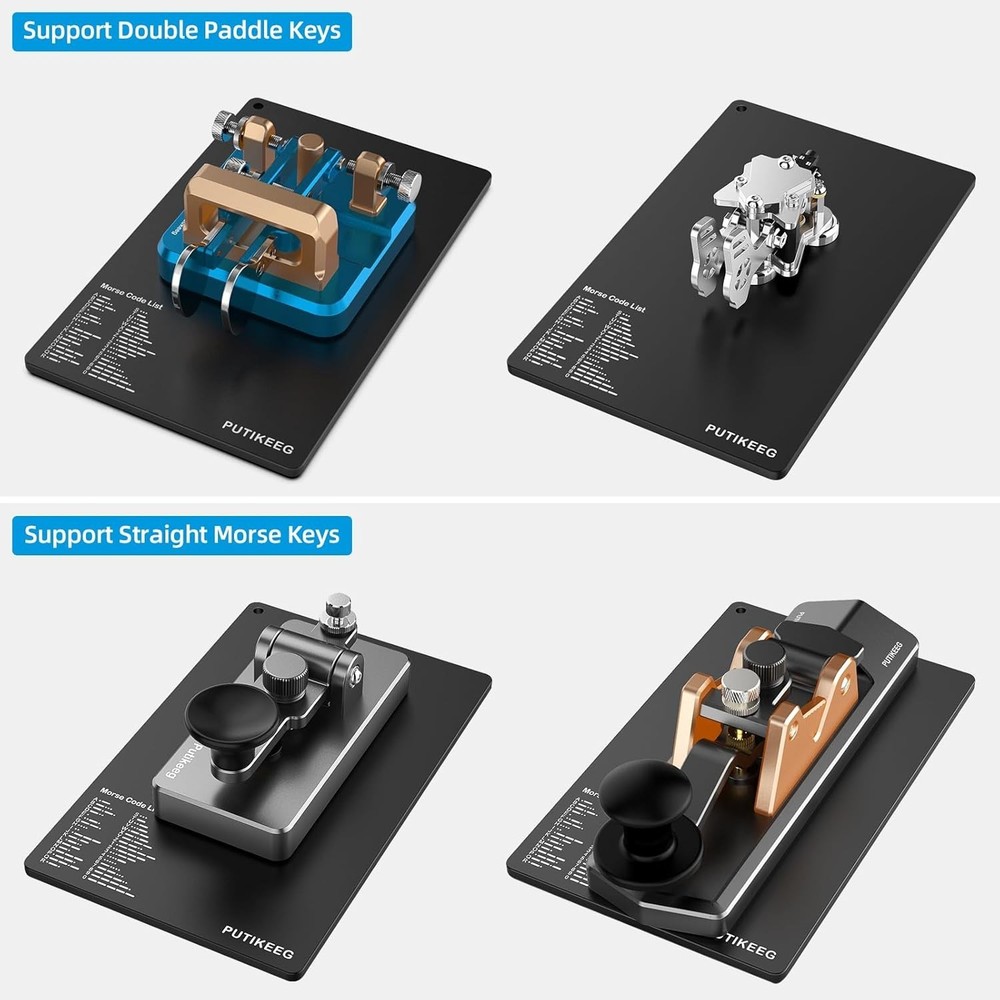 Classic Morse Code Learning Key - Rust-Resistant Steel Table for Enthusiasts