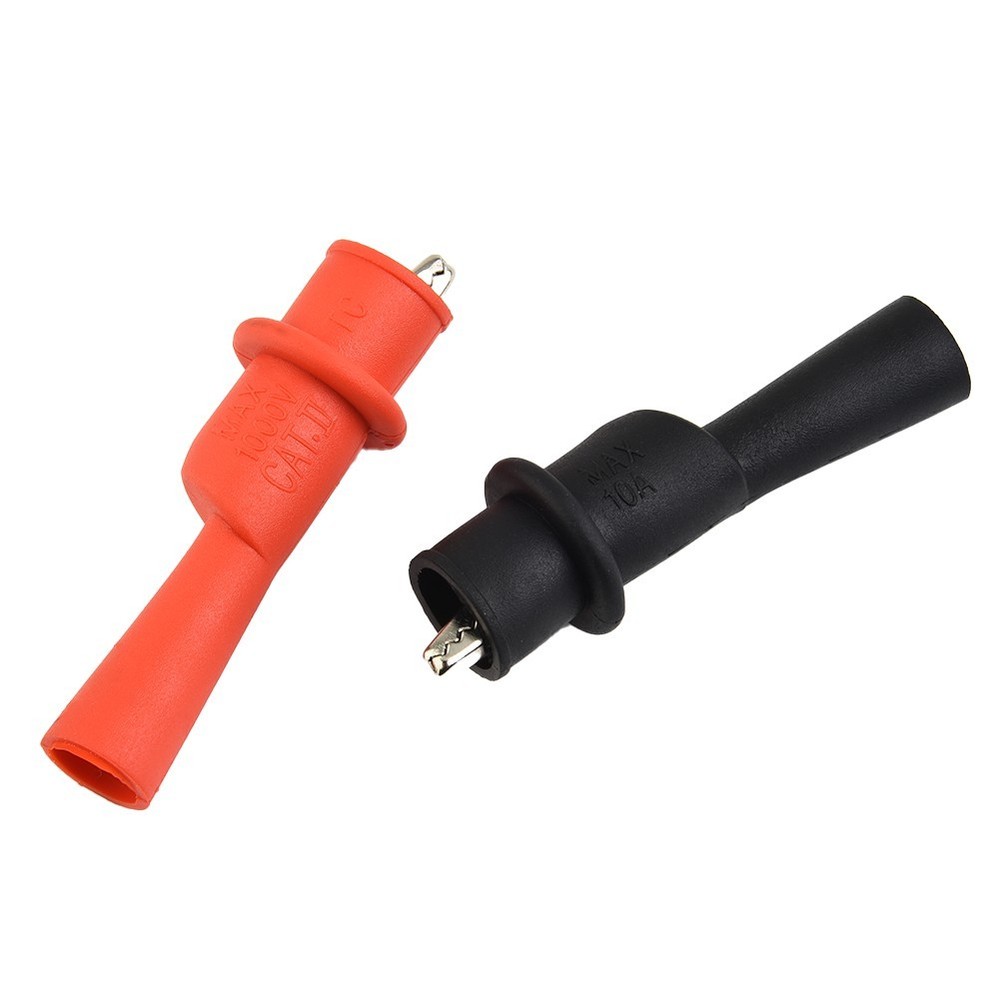Accessories Clamp Measuring Tools 1Pair For Multi-Meter Tester Red+Black