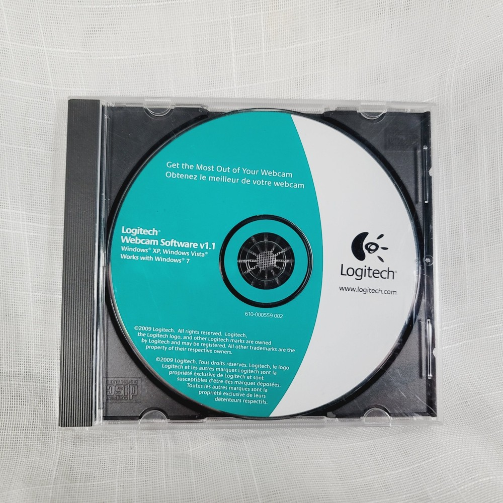 Logitech Webcam Software v1.1 Windows XP Vista 7 2009 Disc CD-Rom Driver