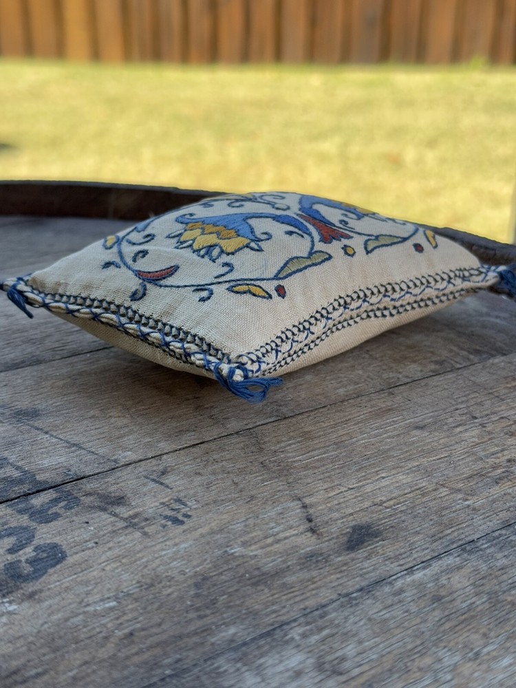 Antique Crewel Work Pin Cushion