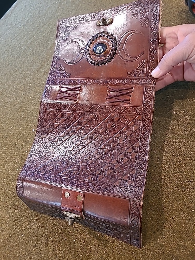 Leather Chakra Stone Sketchbook Dairy Journal