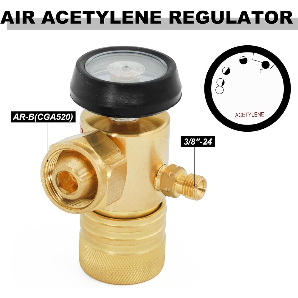AR-B CGA520 B Tank Acetylene Regulator