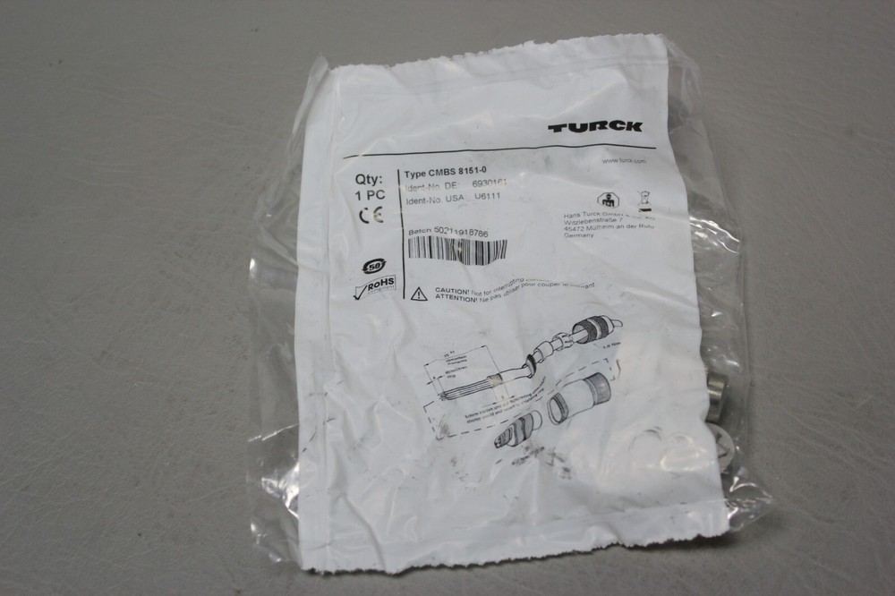 NEW TURCK FIELD WIREABLE CONNECTOR CMBS 8151-0 6930161