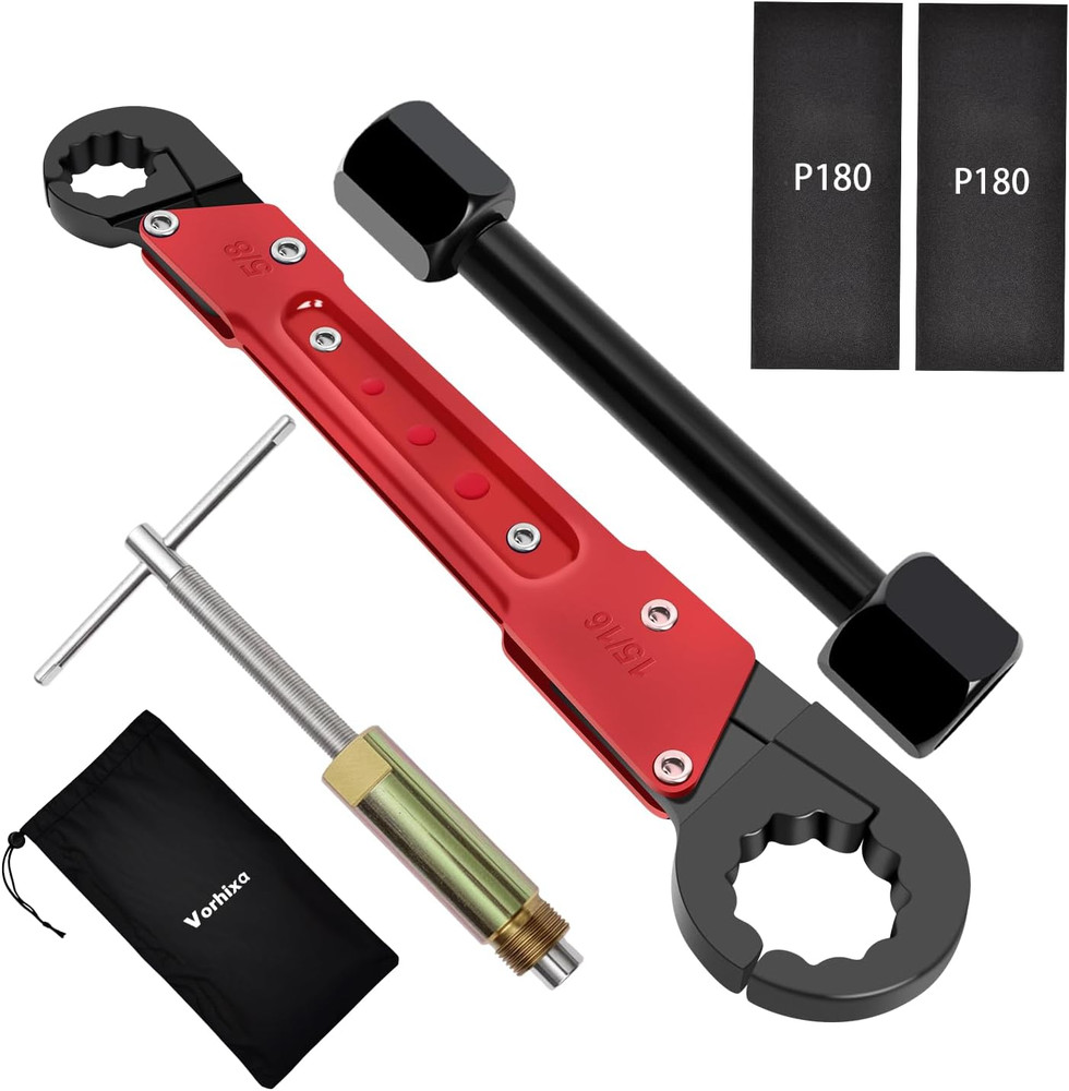 6 Pcs Plumbing Tools Kit with Angle Stop Wrench & 1/2-Inch Compression Sleeve...